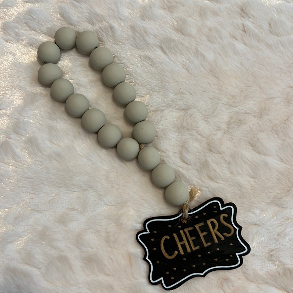Wood bead garland